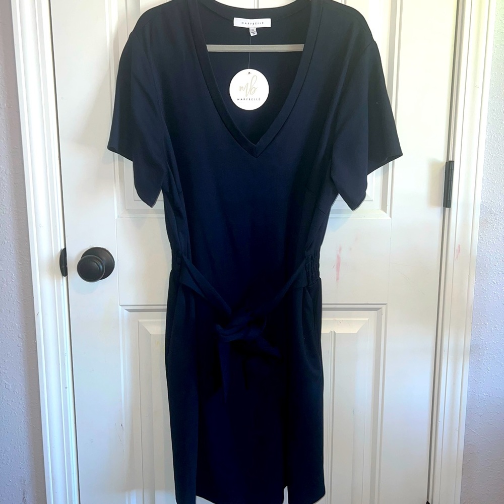 Marybelle V-neck tie front dress